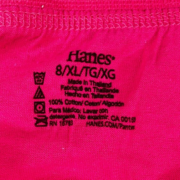 Lot Of 2 Hanes Women's Sz XL 8 Panty Brief Hi Cut 1 Pink 1 Green Polka Dot NWOT - Picture 6 of 9